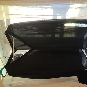 Black sheer button down